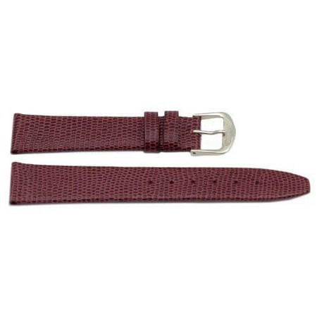 Dial Lizard Strap - 16mm Genuine Leather Lizard Grain Burgundy Watch Strap