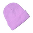 thumbnail image 1 of Pisexur Baby Hats Solid Color Ribbed Knit Beanie Hats Fashion Fall Winter Warm Soft Skull Caps for Age 0-3 Years, 1 of 2