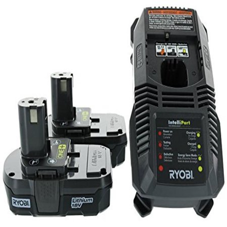 UPC 852669038340 product image for Ryobi P118 18V Dual Chemistry Lithium Ion / NiCad Battery Charger with 2 Genuine | upcitemdb.com
