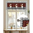 thumbnail image 7 of Kitchen Chef Valances for Windows Black And White P Vintage Laid Knife And Fork Valance Rod Pocket Short Window Treatments Curtains for Kitchen Bathroom Living Room Bedroom, 42 x 18 Inch, 7 of 7