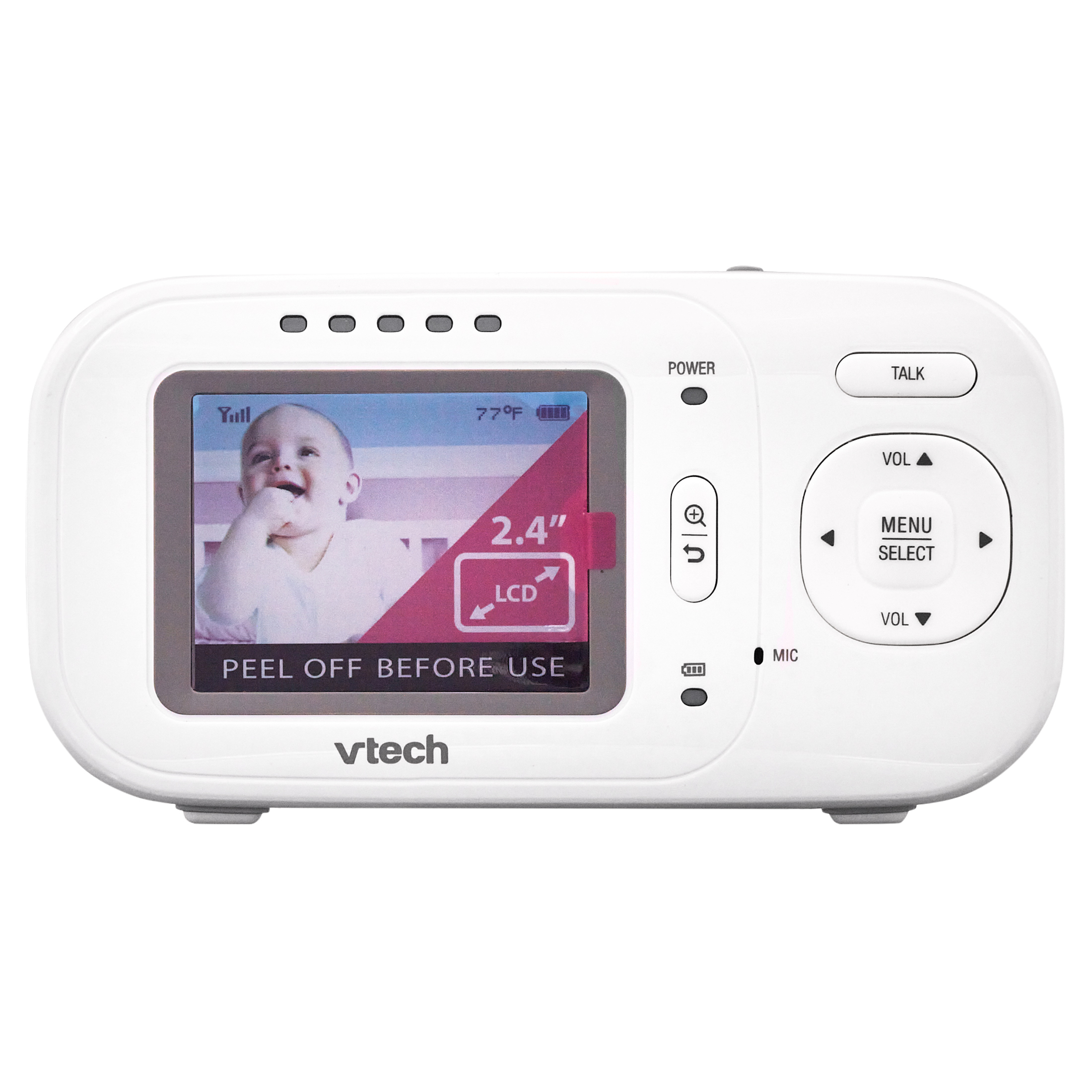 VTech VM320 2.4" Video Baby Monitor with Full-Color and Automatic Night Vision, White - image 5 of 8