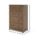 thumbnail image 6 of Child Craft Atwood 42" Interlocking 4-Drawer Chest for Nursery or Bedroom, Chevron Design, Anti-Tip Kit, Cocoa Bean Brown, 6 of 7