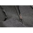 thumbnail image 3 of Men's Activewear Fleece Lined Ninja Mask Zip Up Gym Sport Hoodie Sweater Jacket (Dark Grey, S), 3 of 4
