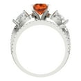 thumbnail image 4 of Clara Pucci 18K White Gold Round Cut 1Ct Simulated Tourmaline Engagement Ring + Matching Band - Luxury Box Included, 4 of 7