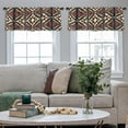 thumbnail image 4 of LALILO Kitchen Curtain Valance Tribal Ornament African Ethnic Rod Pocket Window Curtain 52"x 18" Set of 2, 4 of 5