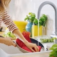 thumbnail image 6 of Simmore Premium Kitchen Towels, 100% Cotton Dish Towels for Drying Dishes, Ultra Soft Absorbent Ribbed Terry Towels Set with Hanging Loop, 18"x 28", 8 Pack, Red, 6 of 10