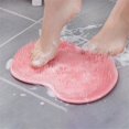 thumbnail image 2 of Cepillo de silicona para frotar la espalda, almohadilla antideslizante para lavado de pies, alfombrilla de ducha con ventosa, exfoliante para pies, 2 of 4