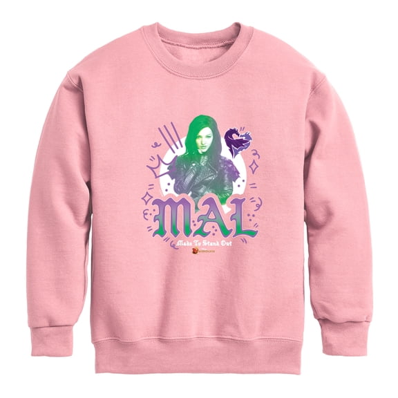 Descendants - Mal Golden Eyes - Youth Boys Crew Fleece Sweatshirt