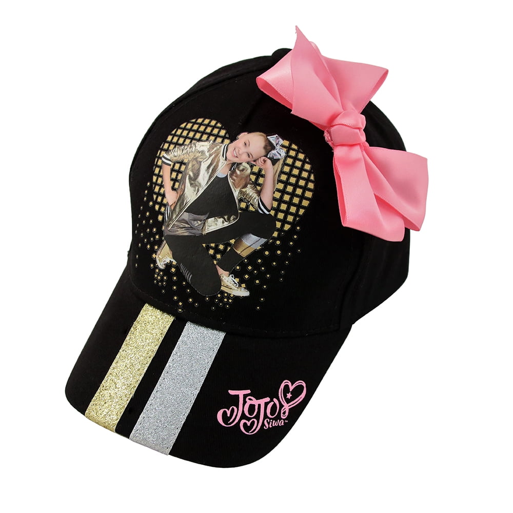 Nickelodeon Little Girls' JoJo Siwa Collection, Black Baseball Cap w