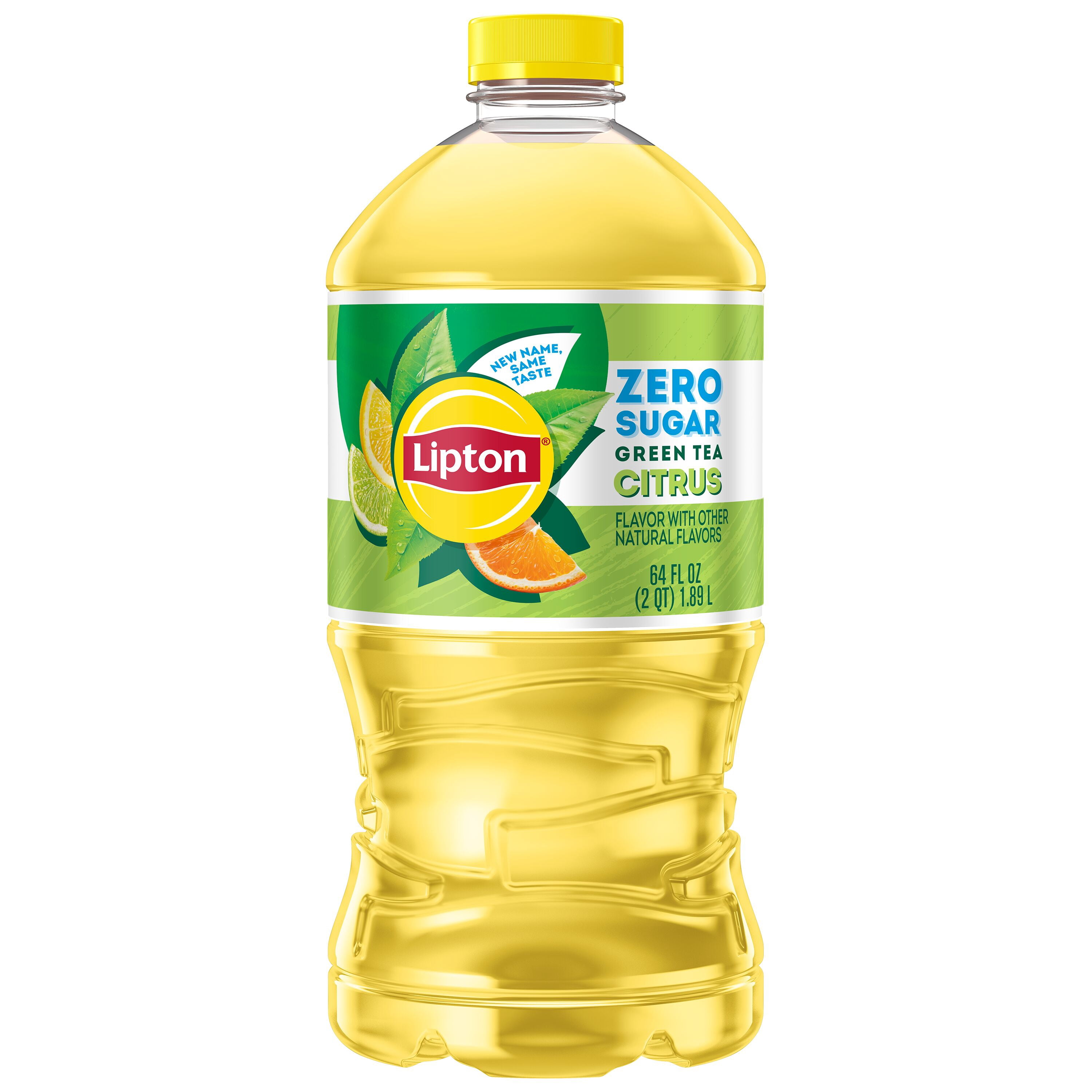 (5 pack) Lipton Green Tea Citrus Zero Sugar Iced Tea, 64 fl oz Bottle