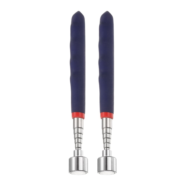 2 Pcs Outil de Ramassage Magnétique Télescopique 20LB Acier Inoxydable 7.3 Pouces à 30.7 Pouces Bâton de Récupération Magnétique Extensible pour Automobile Garage Bureau, Bleu