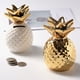 thumbnail image 1 of Hucha de cerámica de estilo europeo con forma de piña, hucha de oro galvanizada, decoración creativa para el hogar, adornos para vitrina de vino, 1 of 4
