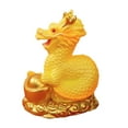 thumbnail image 2 of TISHITA Mini Dragon Statue Miniature Figurine Chinese New Year Decor Office Car Dashboard Decor Party Desktop Animal Figure Sculpture 4.1cmx3.3cm, 2 of 8