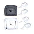 thumbnail image 2 of 46 * 45mm Metal Seguridad de seguridad Cerradura de Latch HASP con llaves dobles for gabinetes Herramientas Box Silver / Black Industry Hardware, 2 of 7