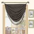 thumbnail image 6 of Holly Faux Silk Hanging Tassels Window Valance 3 Pack - 36 x 37 -Olive, 6 of 7