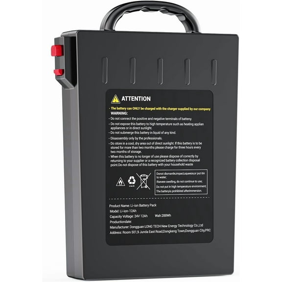 Only Compatible with Easwe A10, B10, B20, C10 & E10 Electric Wheelchairs | 24V 12Ah Lithium Battery – Custom Replacement