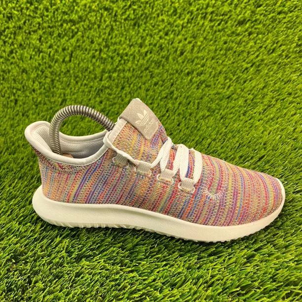 Adi-das Tubular Shadow Mens Size 5 Multicolor Pink Beige Athletic Shoes Sneakers