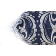 thumbnail image 5 of TreeWool (Pack of 2) Damask Accent Decorative Cotton Throw Pillow Covers (22 x 22 Inches, Navy Blue), 5 of 6