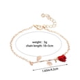 thumbnail image 3 of Red Rose Bracelet Simulation Flower Series Bracelet Valentine's Day Gift Creative Rose Flower Bracelet, 3 of 9