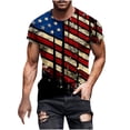thumbnail image 2 of IROINNID Big and Tall Men T Shirts,Indenpence Day Lightweight Thin Basic Round Neck Printed Comfortable Blouses for Men, 2 of 5