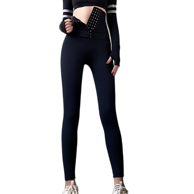 Sonducket Corsé elástico ajustable, pantalones de Yoga para correr, ejercicio, cintura alta, pantalones deportivos, ropa, regalo de cumpleaños Prendas para la parte inferior del cuerpo S