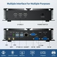 thumbnail image 5 of Fanless Industrial Mini PC,Thdeukoty Desktop Computer HTPC i7-1165G7 Windows 10 Pro,16G DDR4 RAM 512G SSD,2xCOM 4xUSB 3.0,4K HDMI/VGA,Gigabit Ethernet 2.4G+5G WiFi,Full Metal Case,Auto Power On, 5 of 5