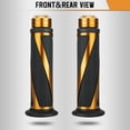 thumbnail image 3 of Tignapoo Universal 22mm Handlebar Grips with Metal and Rubber Twill Design, Customizable Throttle Grips in Gold Color, Fits Most Motorcycles – 2 Pieces, 3 of 6