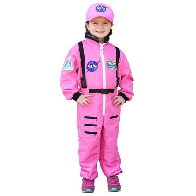 Aeromax Industries AEAASP46 Nasa Astronaut Pink Jumpsuit Get Real Gear Dress Up for Kids - Size 0.6