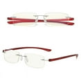 thumbnail image 2 of 3 Pack Mens Rimless Reading Glasses Blue Light Blocking TR Readers Presbyopic glasses, 2 of 4