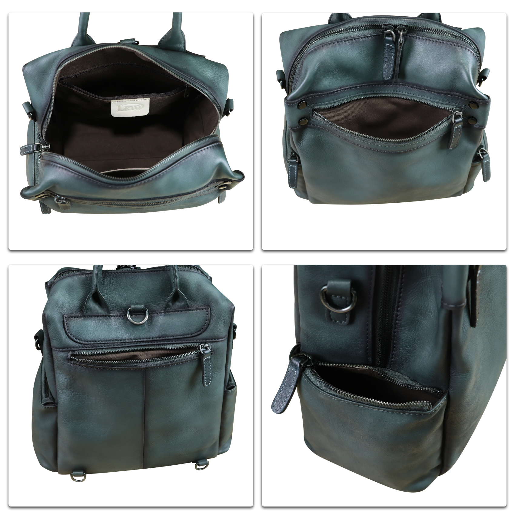 Genuine Leather Backpack Purse for Women Vintage Daypack 
