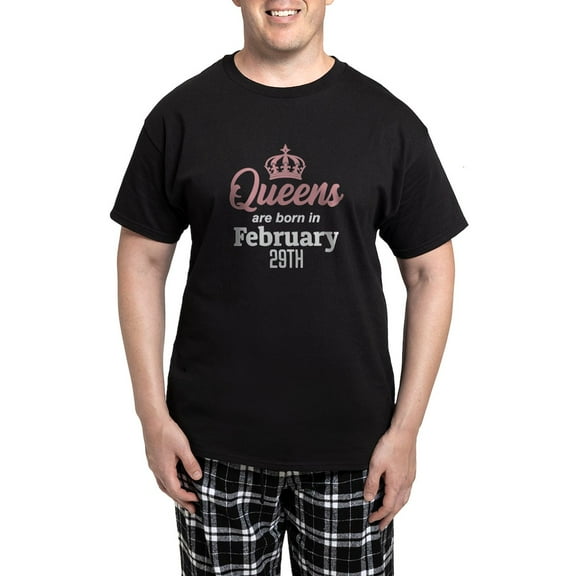 CafePress - Queens Are Born In February 29Th Pajamas - Men's Dark Loose Fit Cotton Pajama Set