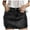 Z1-Black, variant on vigerkar Women's Sexy Mid Waist Zipper Closure Frayed Raw Hem Ripped Mini Denim Skirts Blue, L