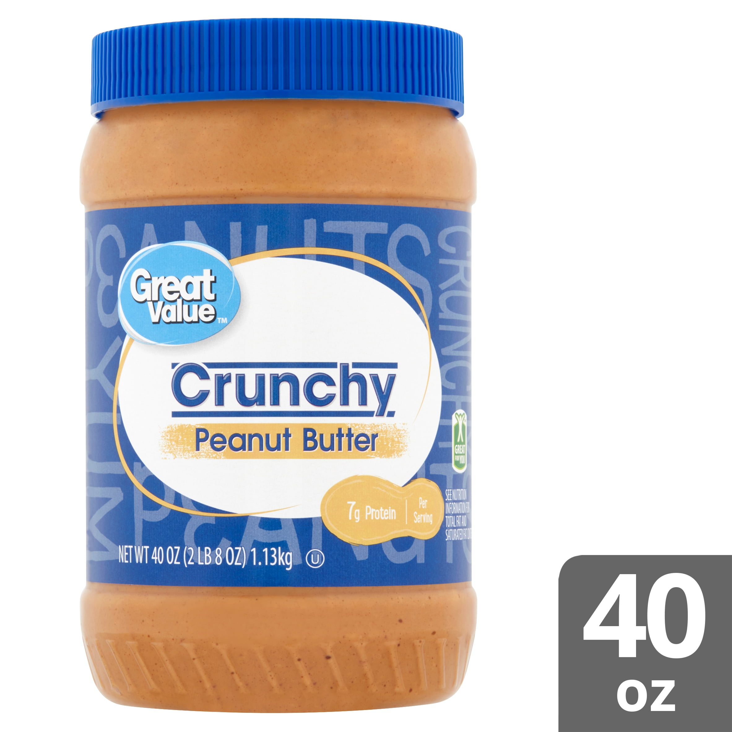 Great Value Crunchy Peanut Butter 40 Oz Walmart Com Walmart Com
