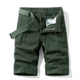 thumbnail image 2 of Hinvhai Plus Size Pants Clearance Men's Pocket Zipper Buttons Solid Tooling Short Pants Army Green 6(30), 2 of 4