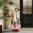 thumbnail image 6 of 23-inch Goose Rose Retro Dress Outfit - Porch Garden Decor Clothing for Plastic/Cement Geese, Romantic Floral Themed Goose Costume, Durable Fabric Decor (No Goose), D, 6 of 9