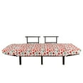 thumbnail image 3 of Food Futon Couch, Healthy Lifestyle Vegetarian Diet Theme with Organic Fresh Tomatoes, Daybed with Metal Frame Upholstered Sofa for Living Dorm, Loveseat, Vermilion White, by Ambesonne, 3 of 4