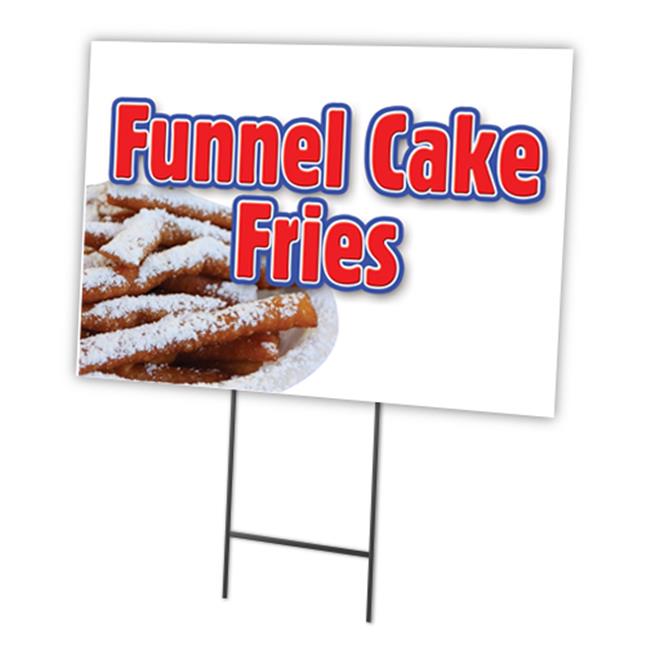 SignMission C1824DSFunnels Cake Fries 18 x 24 in. Yard Sign & Stake