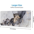 thumbnail image 3 of Large Gaming Mouse Pad, Marble Desk Mats on Top of Desks, Cute Gifts Mouse Pads for Wireless Mouse, Big Extended Deskpad with Stitched Edges, Non Slip Base XL Mousepad for Women Office (31.5*11.8in), 3 of 6