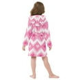 thumbnail image 4 of FORMRS Niños Bathrobe Unisex Hooded Robe Soft Plush Pajamas Sleepwear, Size 10-12T, Heart Geometric, 4 of 7