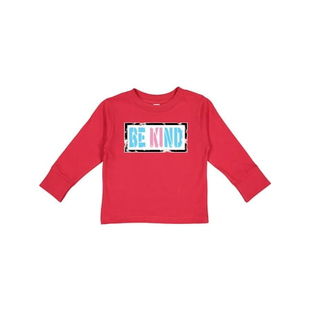 

Inktastic Be Kind Stencil in Trans Colors Gift Toddler Boy or Toddler Girl Long Sleeve T-Shirt