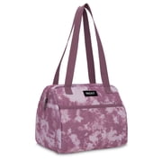 PackIt Freezable Hampton Lunch Bag, Mulberry Tie Dye, with Shoulder Straps and Zipper Closure
