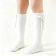 thumbnail image 5 of Jalioing Toddler Girls Knee High Socks Cute Ribbed Knit Bowknot Long Stockings Dress Socks for Girls 2-8 Years, 5 of 6