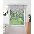 thumbnail image 2 of Waterfall Valances for Windows, Pure Light Grey Kitchen Sheer Valance Curtains, Simple Solid Color Rod Pocket Elegant Swag Valances for Living Room Bedroom, 47.2"x38.5", 2 Panel, 2 of 8