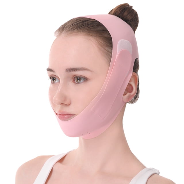 Mascarilla de elevación en forma de V, correa para la barbilla, correa adelgazante facial, banda reafirmante para la mandíbula para mujeres, reductor de papada reutilizable.