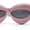 Pink, variant on Womens Funky Balloon Thick Cat Eye Retro Plastic Sunglasses All Black