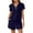 Navy., variant on Women's 2 Piece Athleisure Set,Summer Active Sports Outfit,Solid Half Zip Lapel Collar Sweatshirt High Waist Sports Set