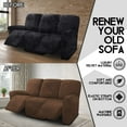thumbnail image 4 of SUSUZI Recliner Sofa Covers 4-Pieces Stretch Loveseat Covers Anti-Slip Fitted 2 Seats Reclining Slipcovers Soft Velvet Furniture Protector, Navy Blue, 4 of 5