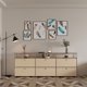 thumbnail image 3 of Mueble de TV moderno de acero inoxidable USM, módulo de almacenamiento, aparador combinado, cómoda para sala de estar, madera, yema de huevo, 3 of 4