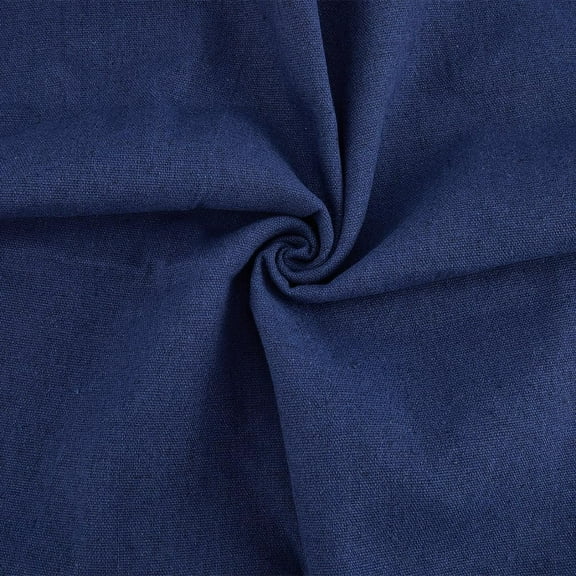 19.69x59 Inch Dark Blue Linen Cotton Material Needlework Blend Upholstery Canvas Embroidery Quilting Garments Draping Cloth Fabric for Sewing Making Bag Dresses Pants DIY Craft Supplies
