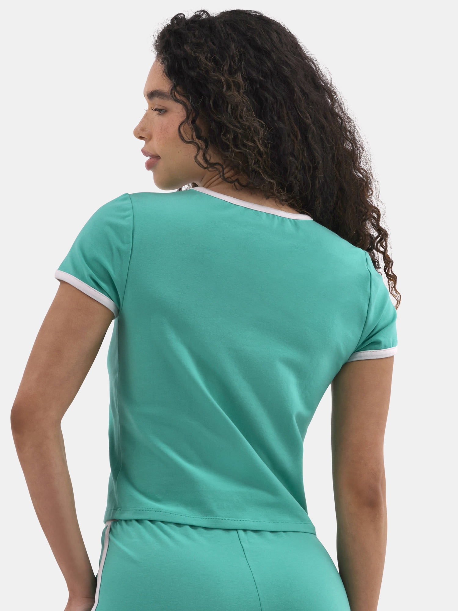 No Boundaries Tee and Shorts Sleep Set, 2-Piece, Women's
